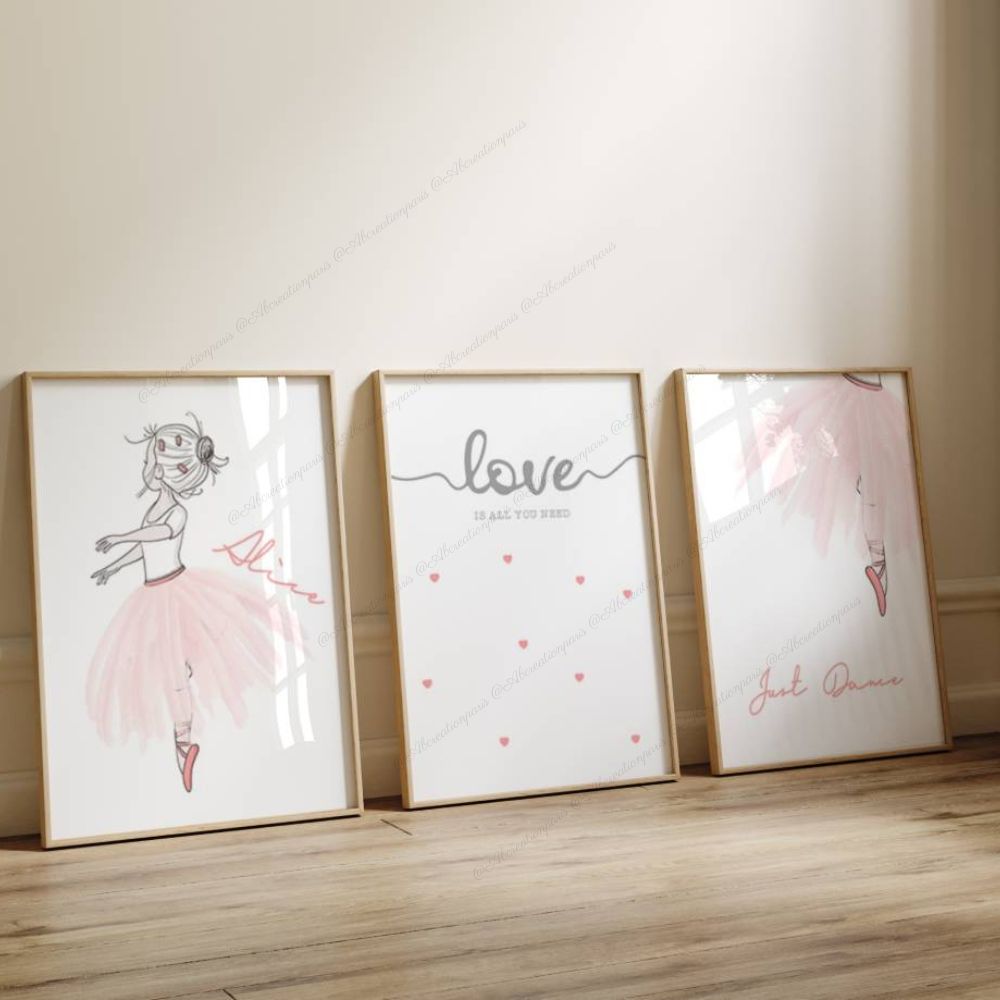 Tableau danseuse en tutu rose