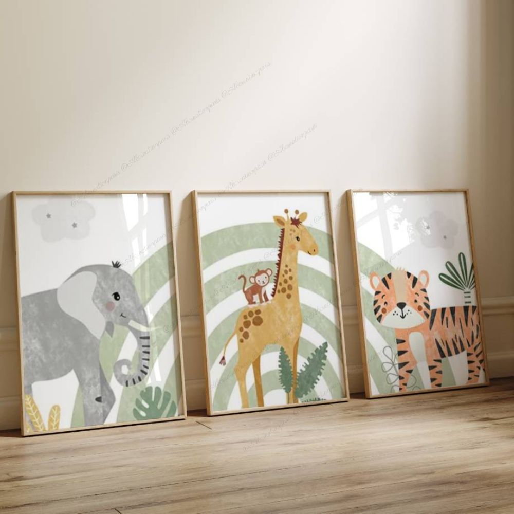 Tableau animaux de la jungle