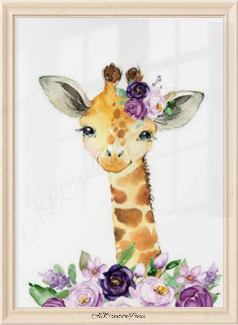 Décoraion chambre bébé fille Safari