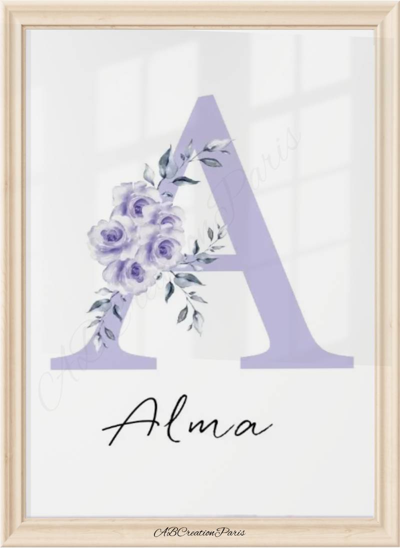 affiche personnalisé coloris violet