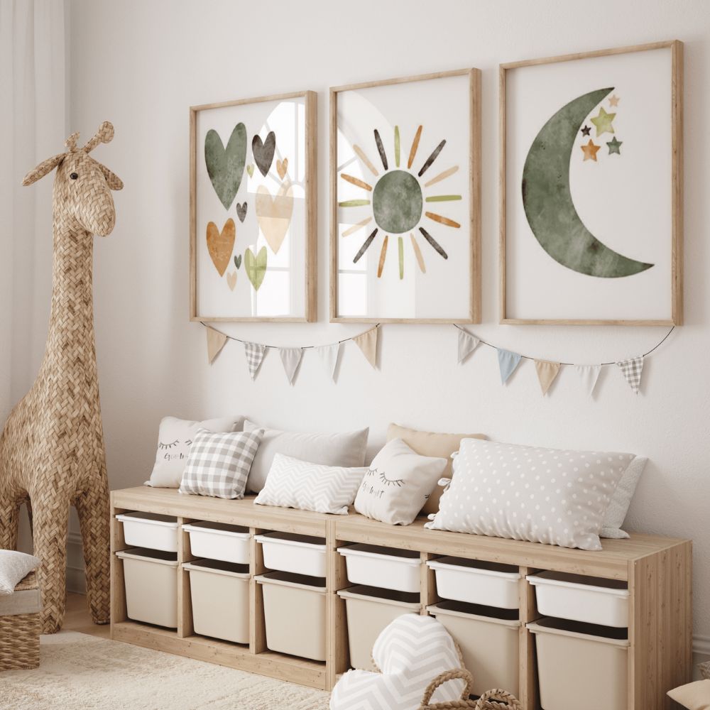 Pochoir Mural Motif Arc-en-ciel Boho Iridian – Pour Chambre D'enfant, DIY Déco