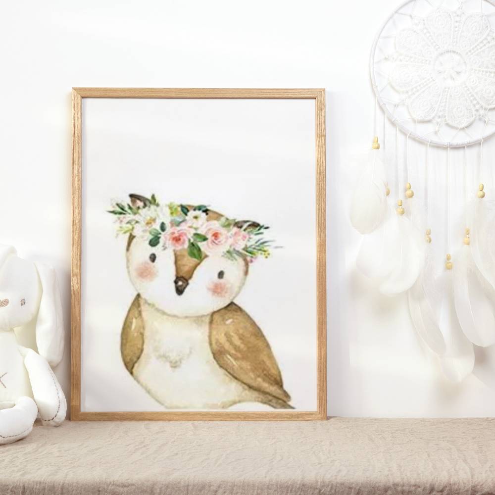 tableau hiboux chambre enfant fille