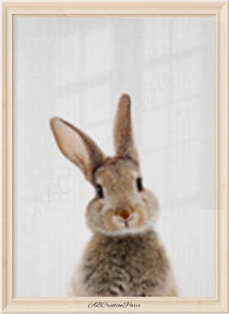 tableau lapin chambre enfant mixte