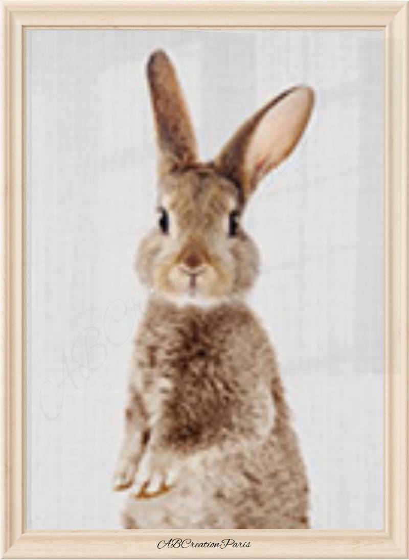 affiche lapin debout