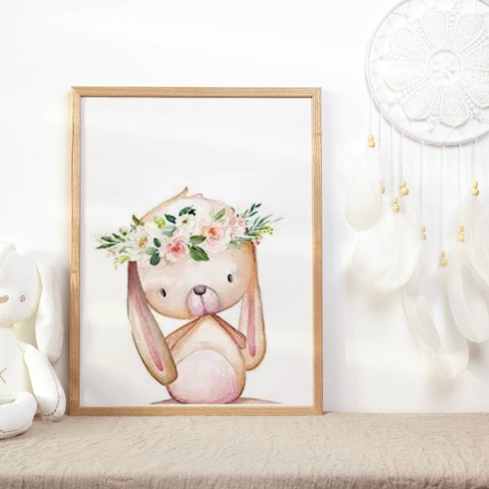 tableau lapin chambre bébé fille
