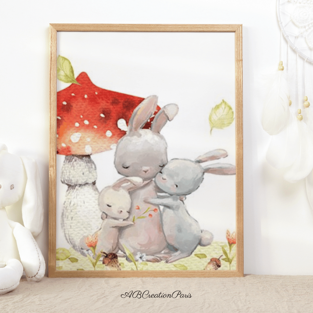 affiche famille lapin