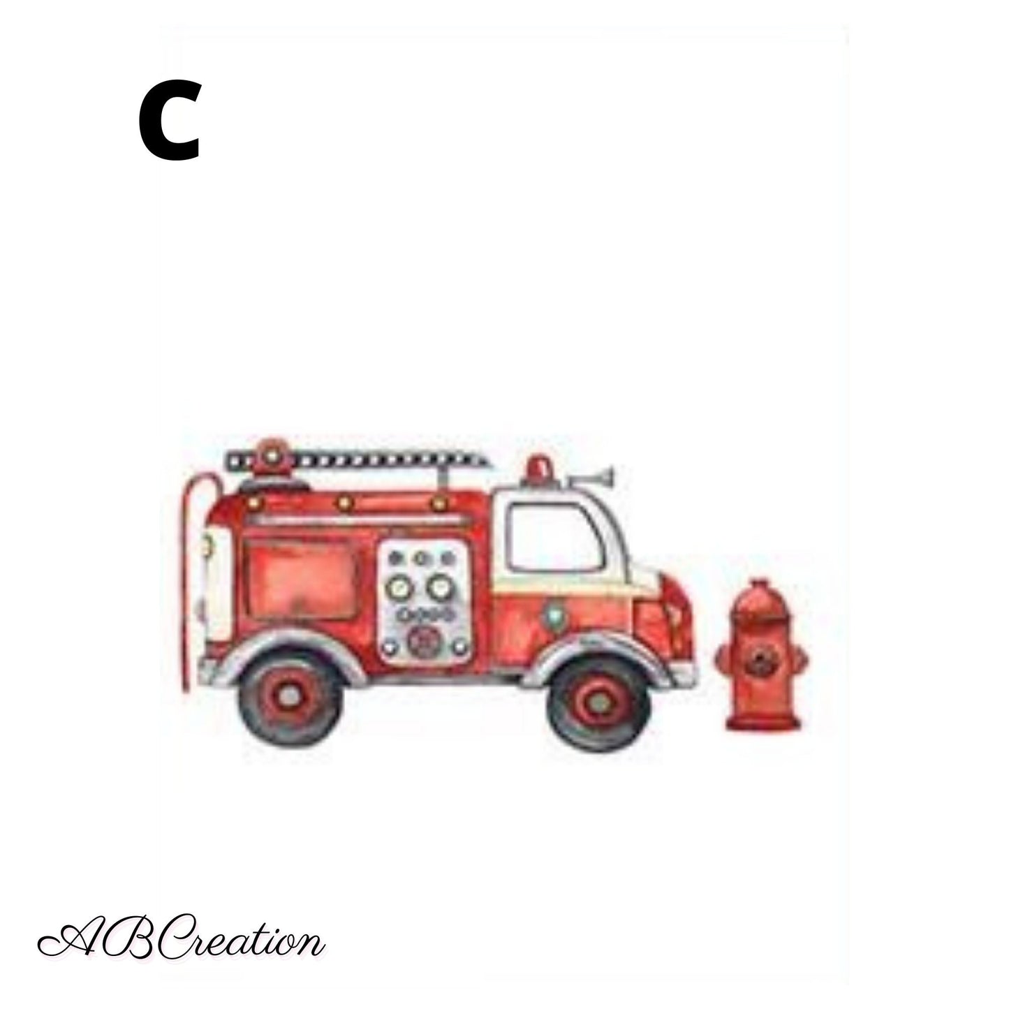 affiche camion de pompier