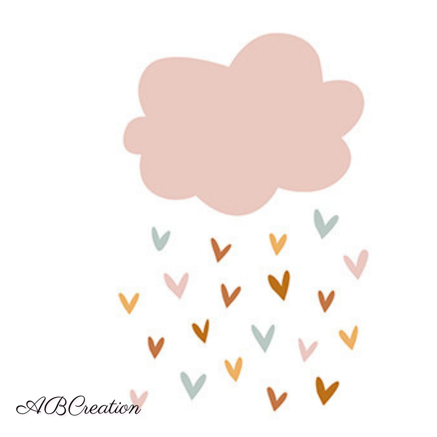 affiche nuage coeur