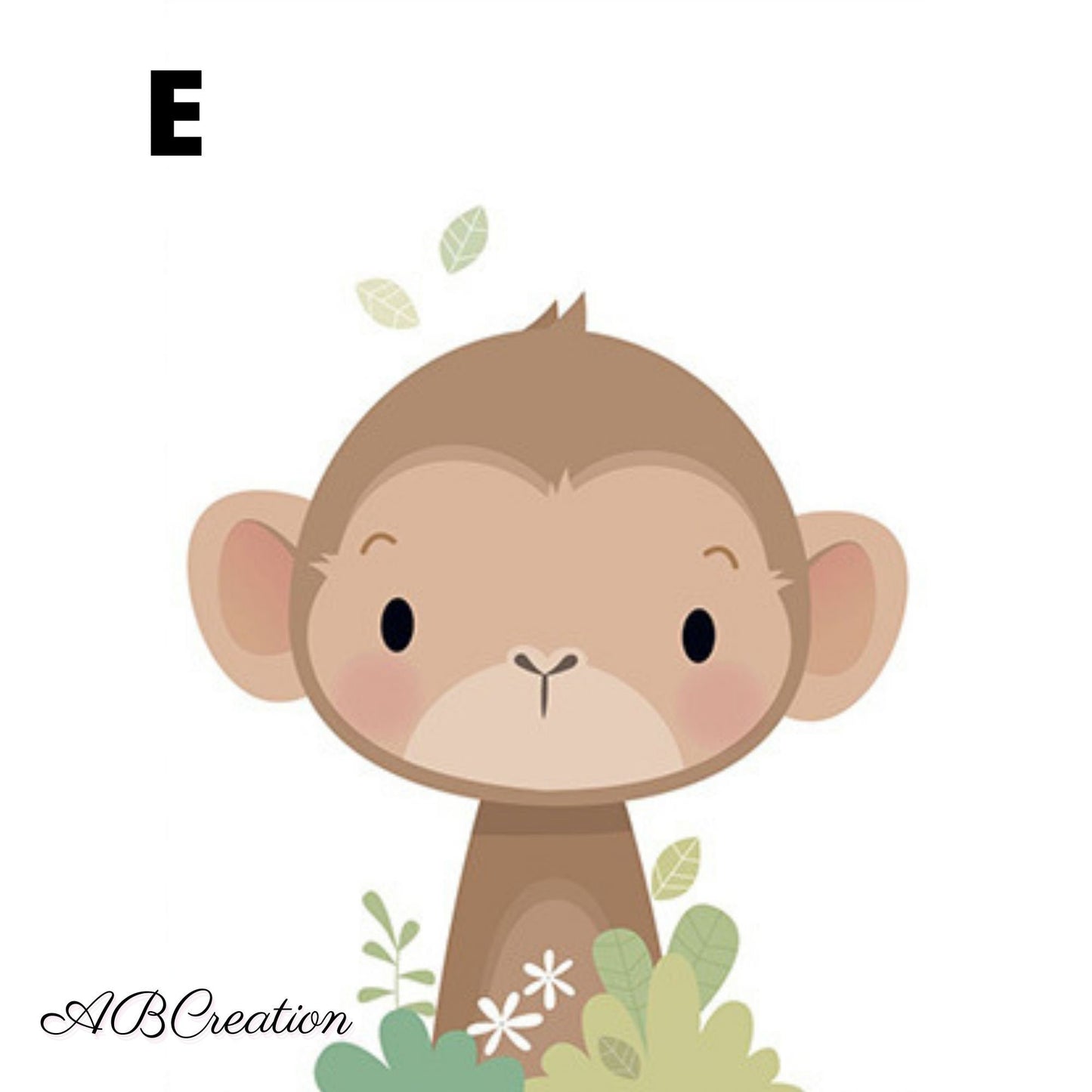 affiche singe façon dessin animé