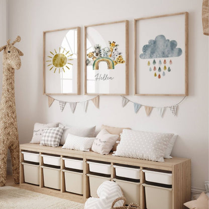 Décoration chambre enfant avec affiche pastel 
