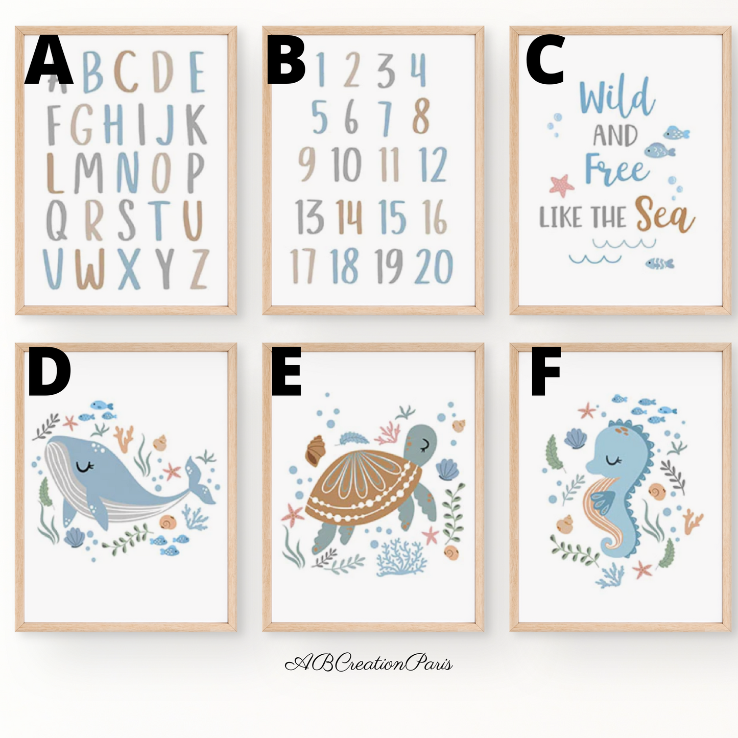 Affiches Chambre Bébé Ocean