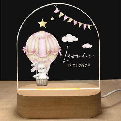 veilleuse bébé lapin personnalisé