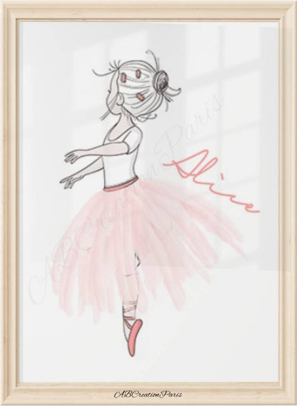 poster danseuse déco murale élégante enfant