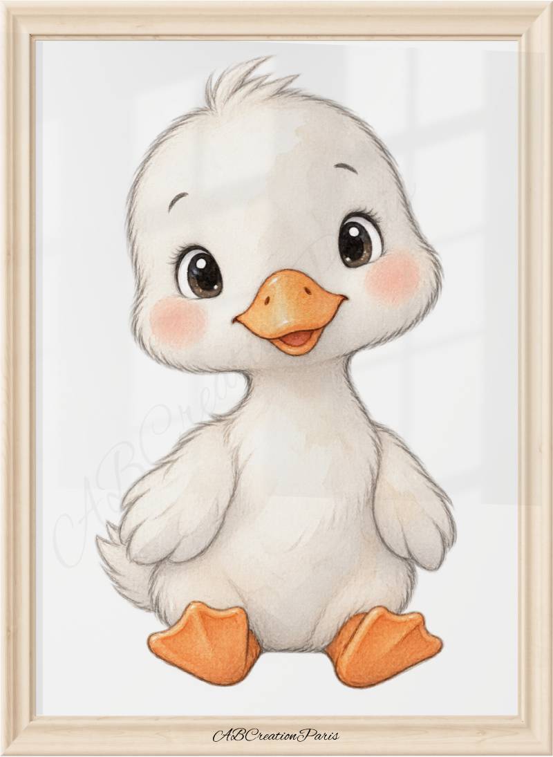 affiche bebe canard