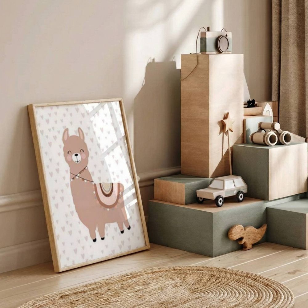 affiche lama enfant pour chambre ou salle de jeux