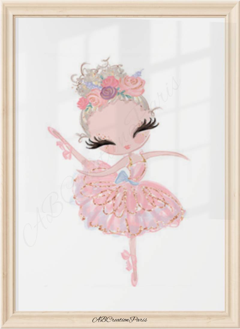 illustration danseuse classique couleur pastel