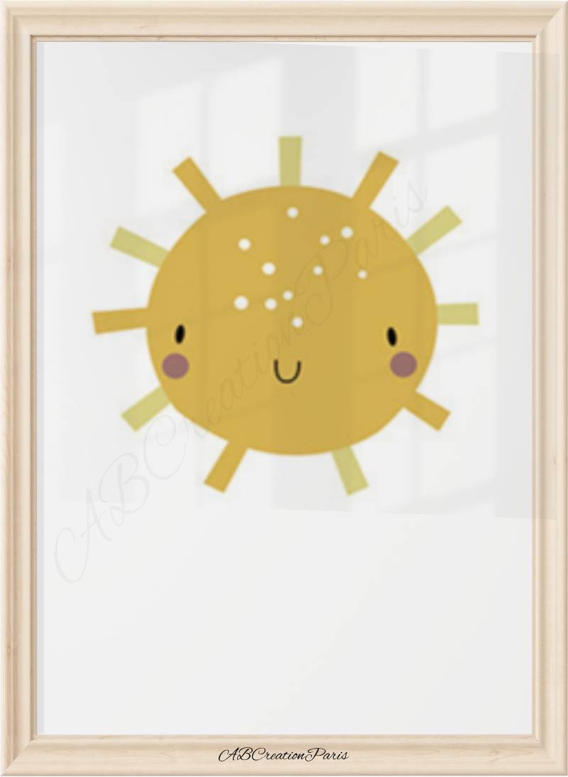 Posters Éducatifs ABC & Chiffres - Lot De 6 A4 (21x30cm) - Motif Arc-en-Ciel - Décoration Chambre Enfant