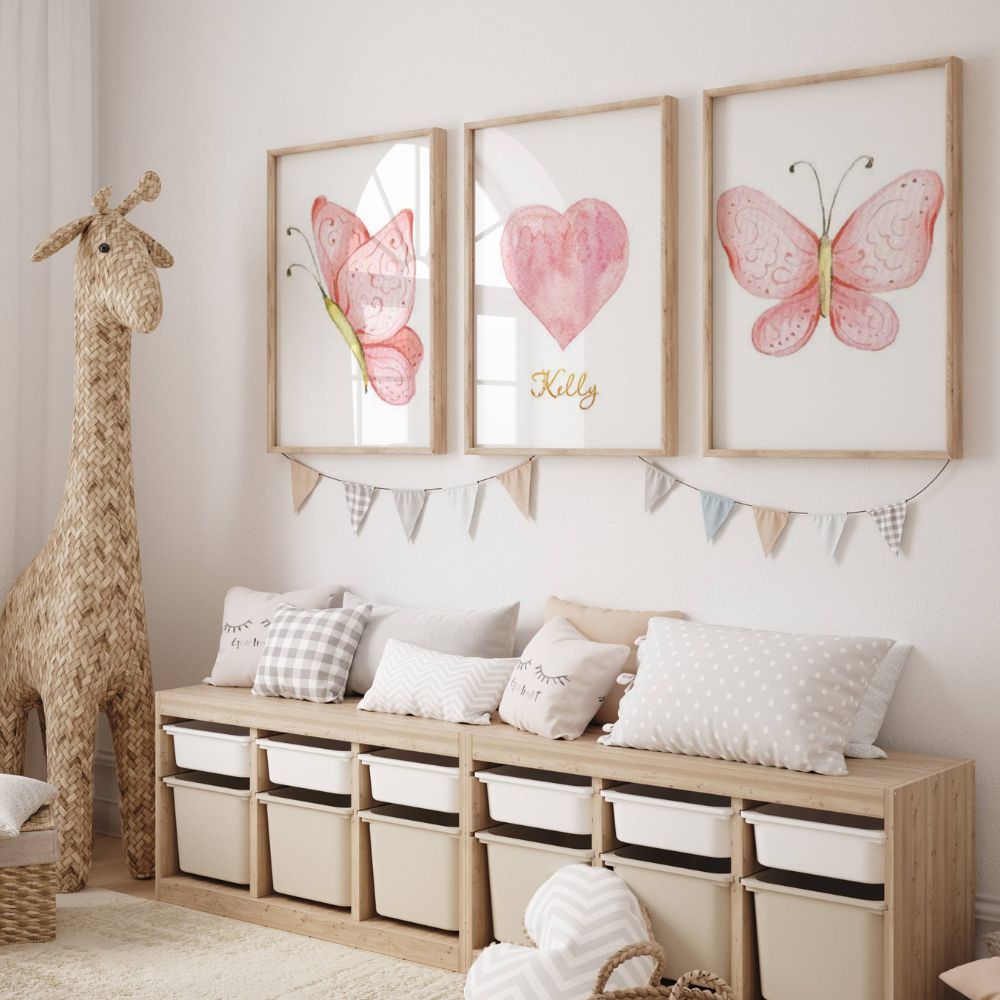 décoration chambre fille papillon