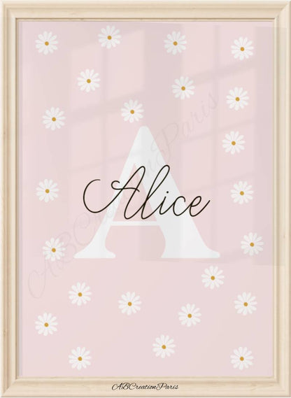 affiche prénom enfant fille