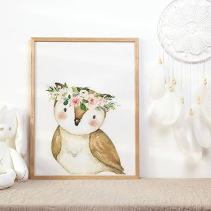 tableau hiboux chambre enfant fille