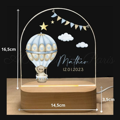 Veilleuse Personnalisée Bébé Montgolfière