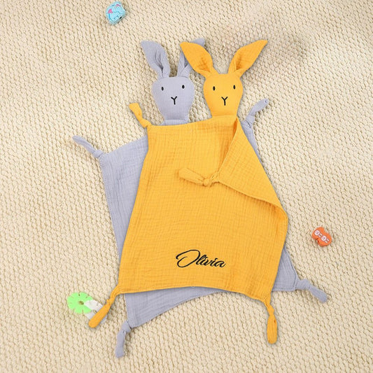 Lot de 2 Doudou Lapin Personnalisé