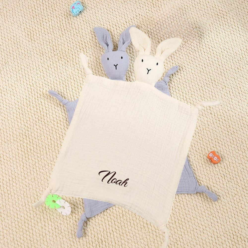 Lot de 2 Doudou Personnalisés - Gaze de Coton