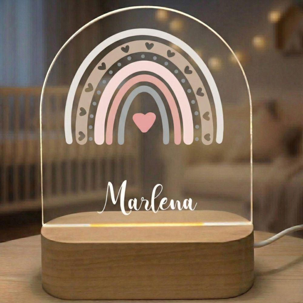 veilleuse arc en ciel pour cadeau de naissance bébé fille