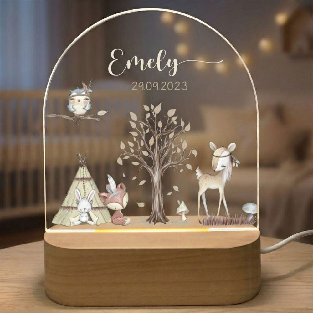 Veilleuse Enfant Animaux de la Forêt