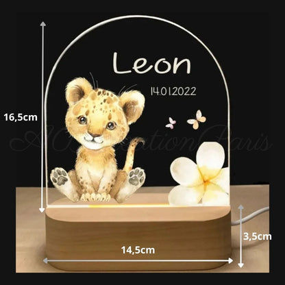 Veilleuse Bébé Lion Personnalisée