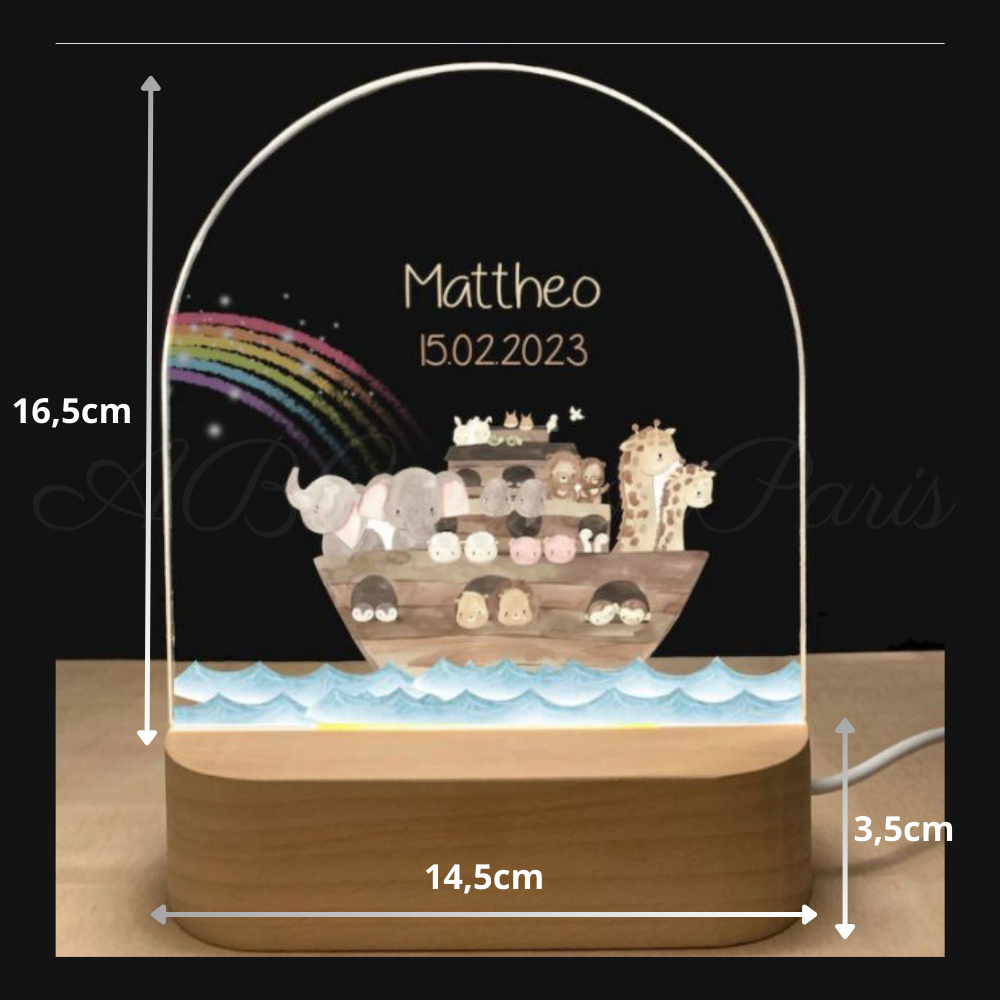 Veilleuse Enfant Animaux Savane -  Bateau de Noé