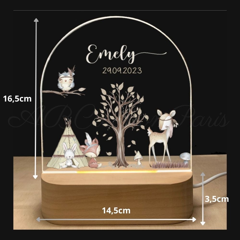 Veilleuse Enfant Animaux de la Forêt