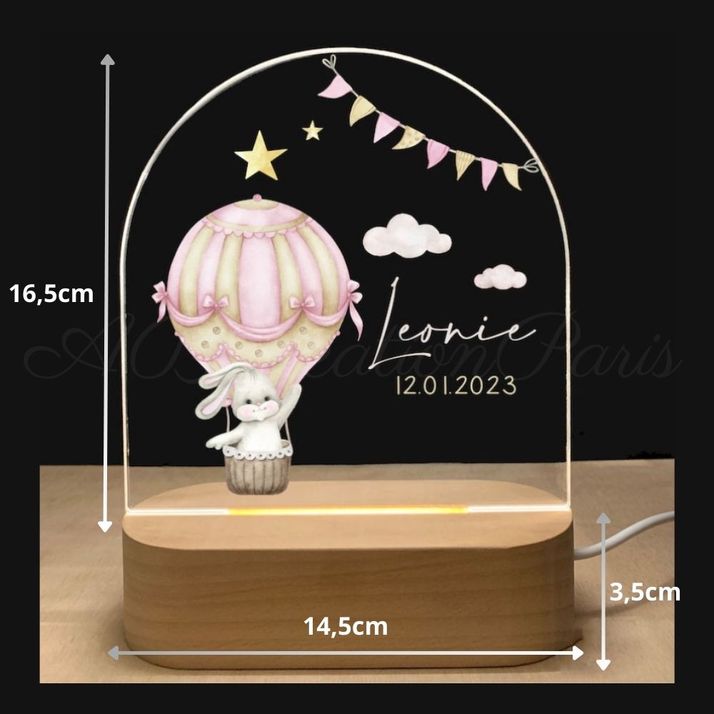 Lampe Lapin Bébé - Veilleuse Personnalisée