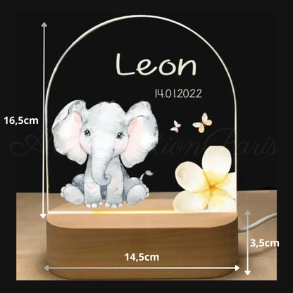 Veilleuse Éléphant - Cadeau Animaux de la Savane