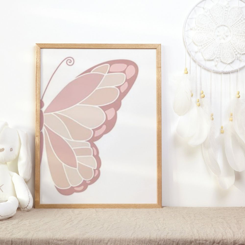 Décoration Chambre Bebe Rose - Affiches Papillons