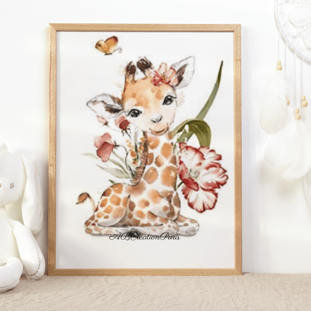 decoration chambre bebe girafe