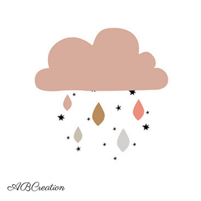 affiche nuage nuance beige