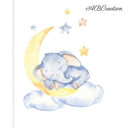 Affiche Éléphant - Décoration Chambre Bébé Garçon