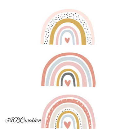 affiche arc-en-ciel deco chambre bébé fille