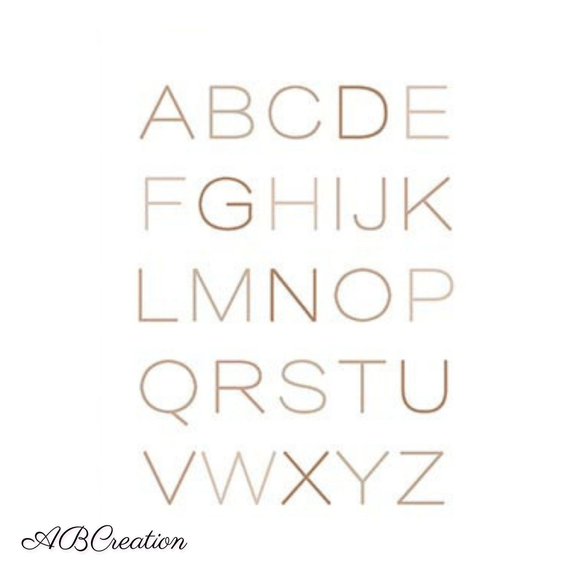 affiche alphabet minimaliste