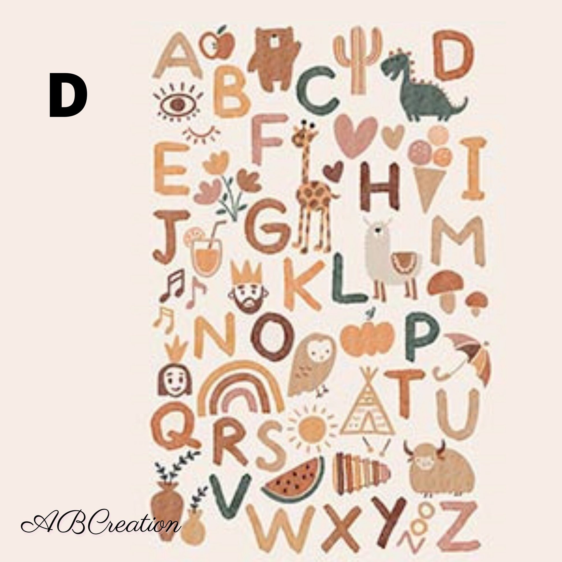 poster alphabet animaux