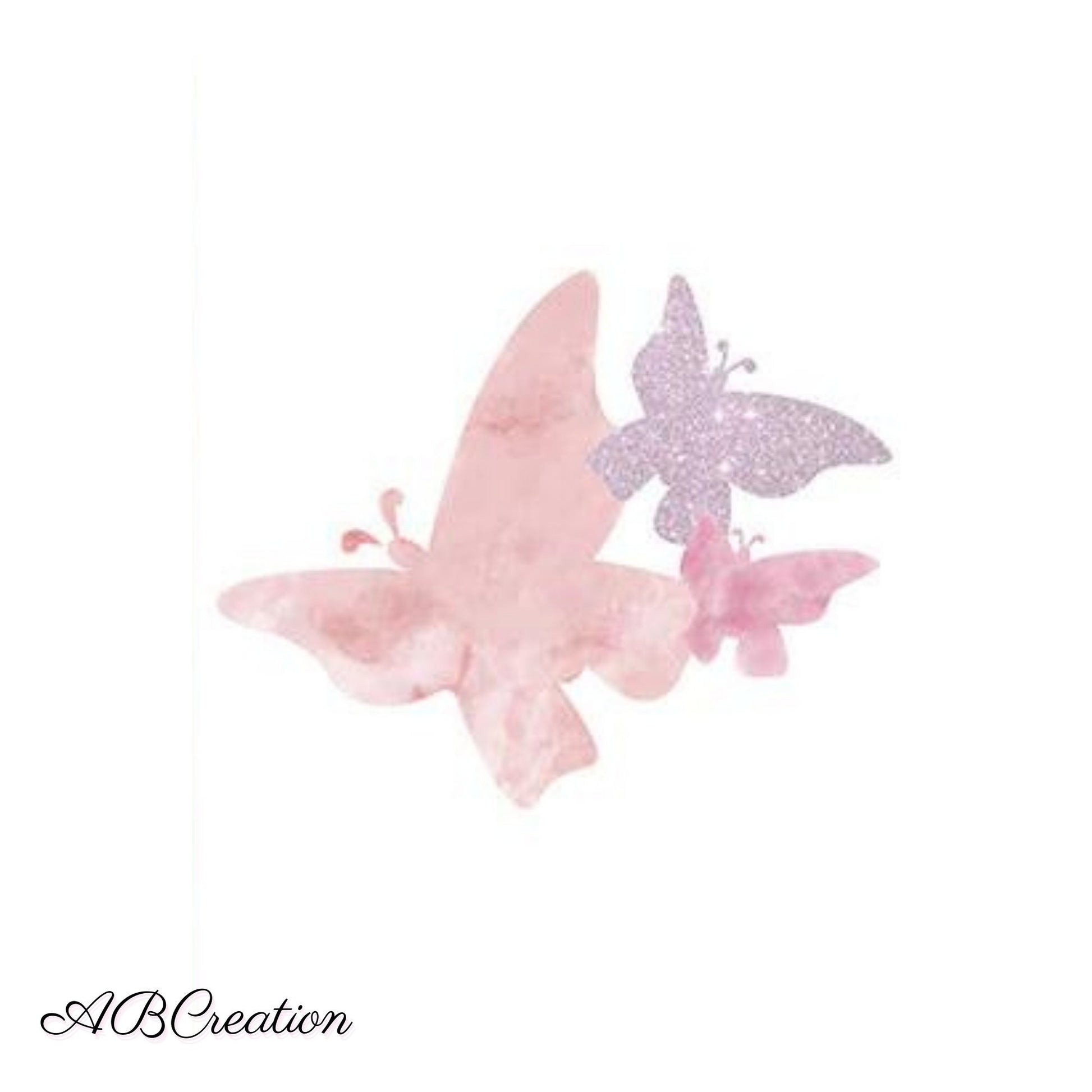 affiche papillon violet et rose
