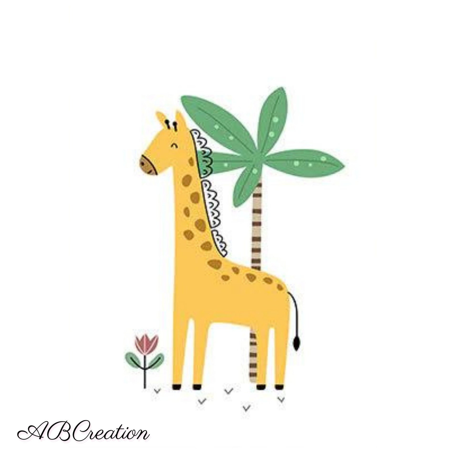 affiche chambre enfant girafe